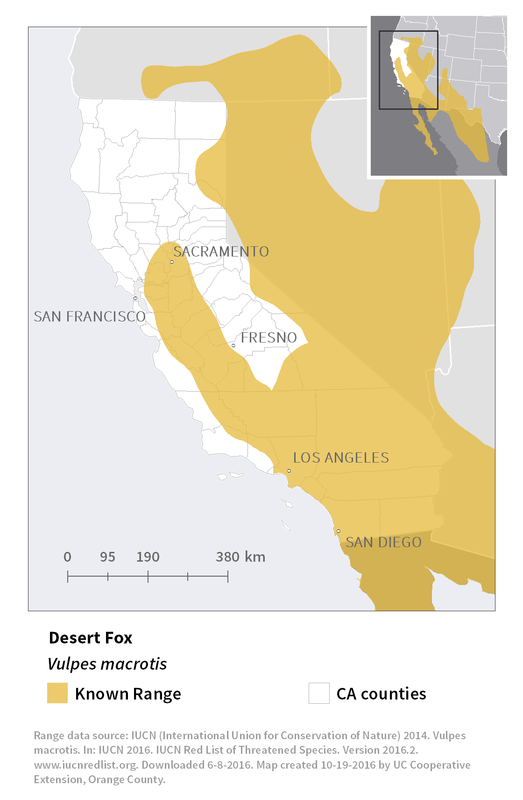 Map of Kit fox range